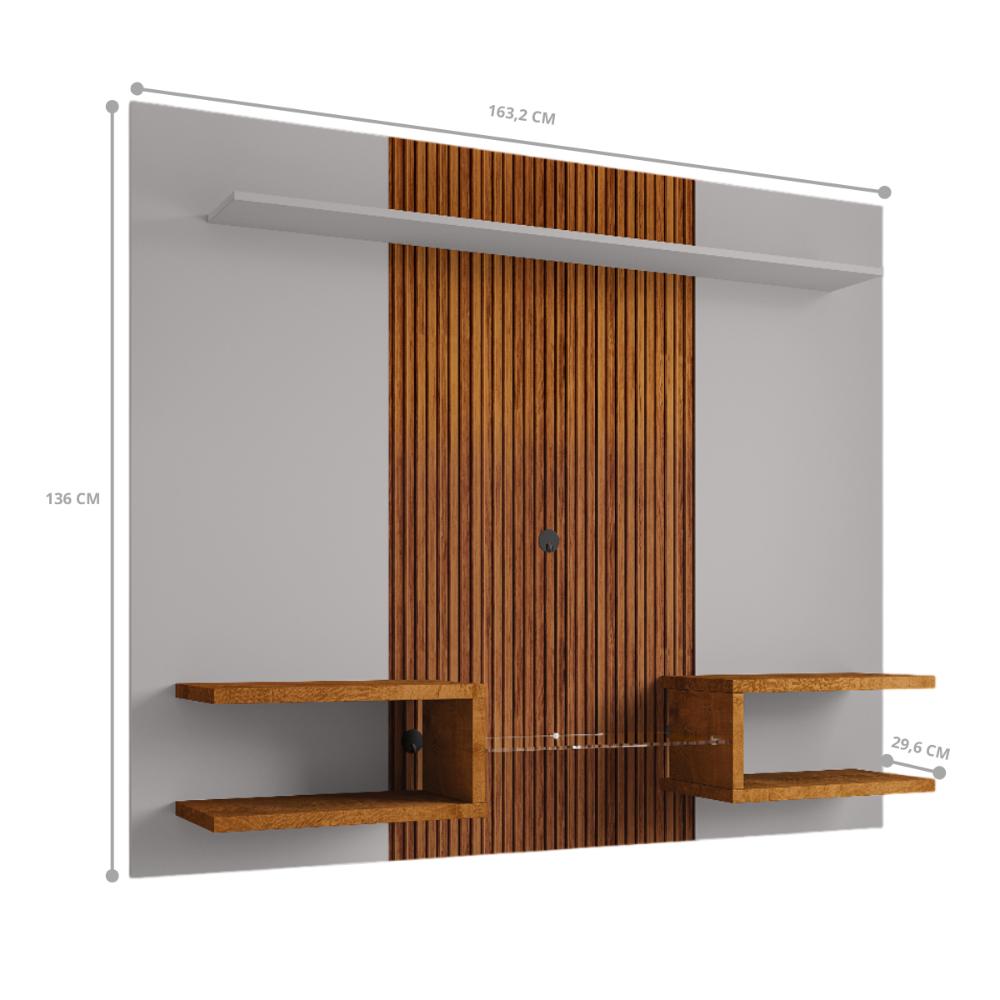 Painel Para Tv 55 Polegadas Pleiades Off White Nature Ripado