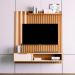 Painel Ripado Para TV 58 Polegadas Autumn Nature Off White