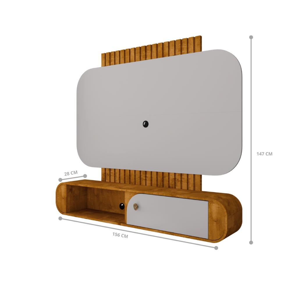 Painel TV 55 Polegadas Capivari Cinamomo Off-White