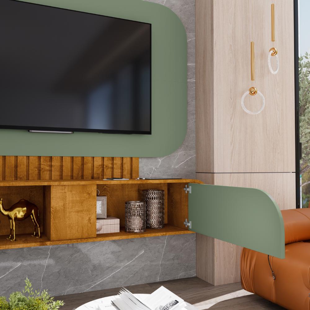 Painel TV 55 Polegadas Capivari Naturalle Pistache