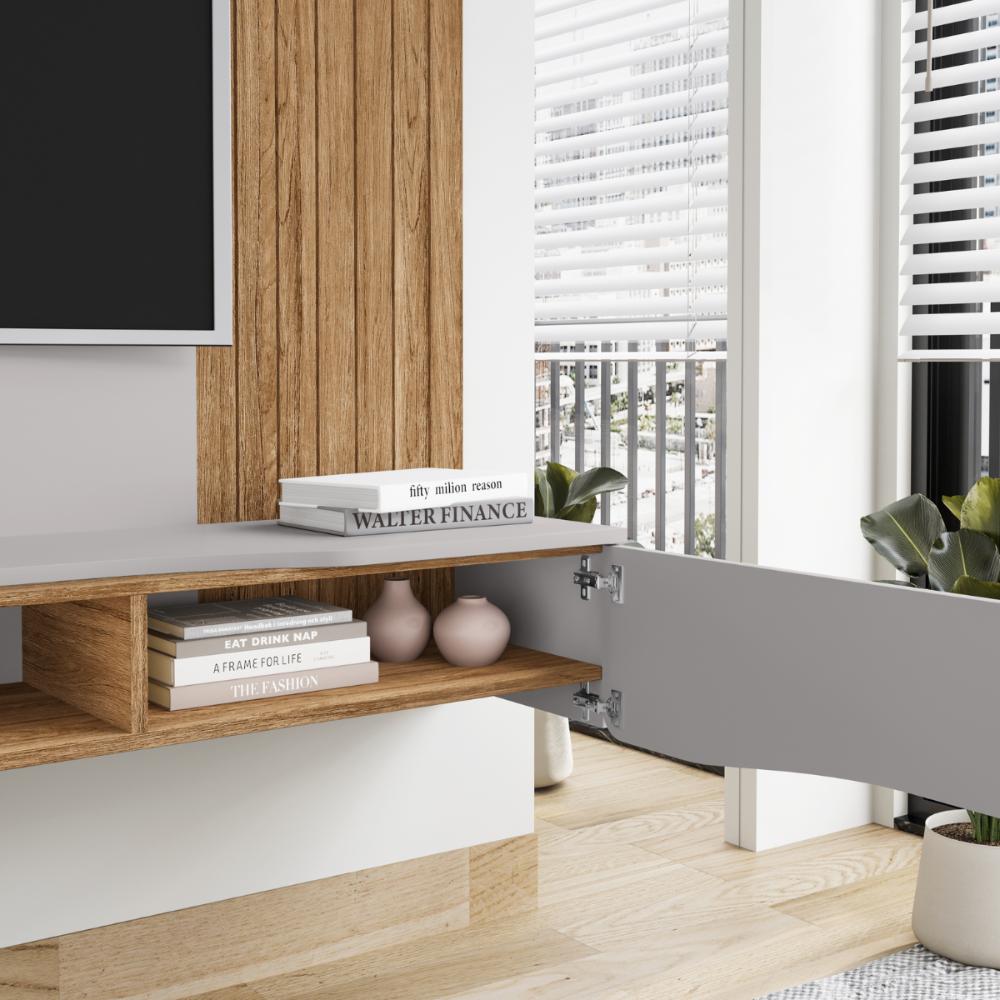 Painel TV 65 Polegadas Litoral Cinamomo Off-White