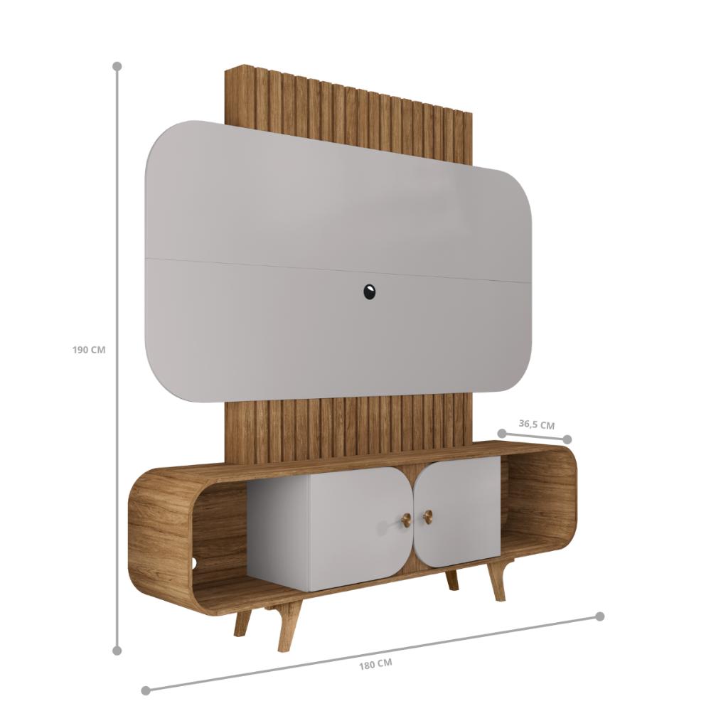 Painel TV 75 Polegadas Embaré Cinamomo Off-White