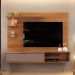Painel para TV Ares com Led Carvalho Griz