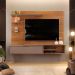 Painel para TV Ares com Led Carvalho Griz