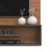 Painel para TV Ares com Led Freijó Cinza