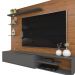 Painel para TV Ares com Led Freijó Cinza