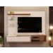 Painel para TV Ares com Led Off White Freijó