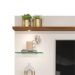 Painel para TV Ares com Led Off White Freijó
