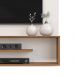 Painel para TV Ares com Led Off White Freijó