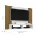 Painel para TV Bridge com Detalhe em Ripas Branco