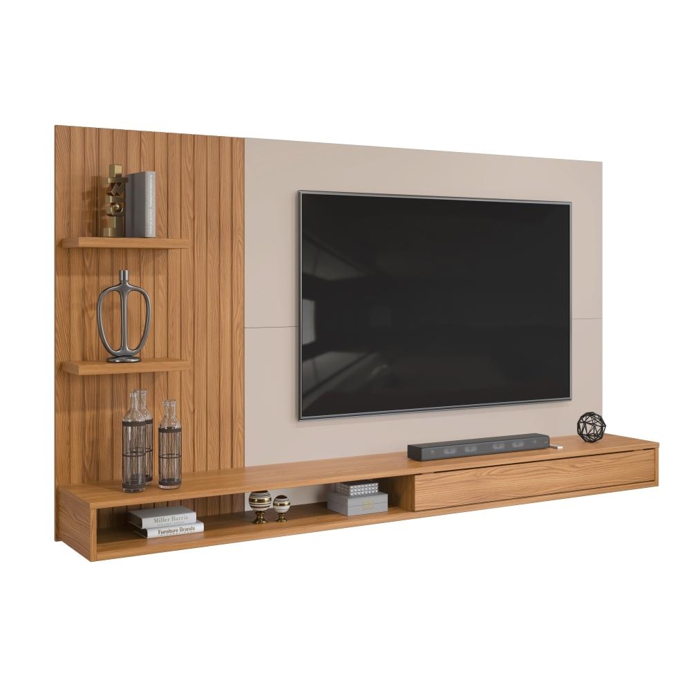 Painel para TV Frisado Bae Carvalho Griz