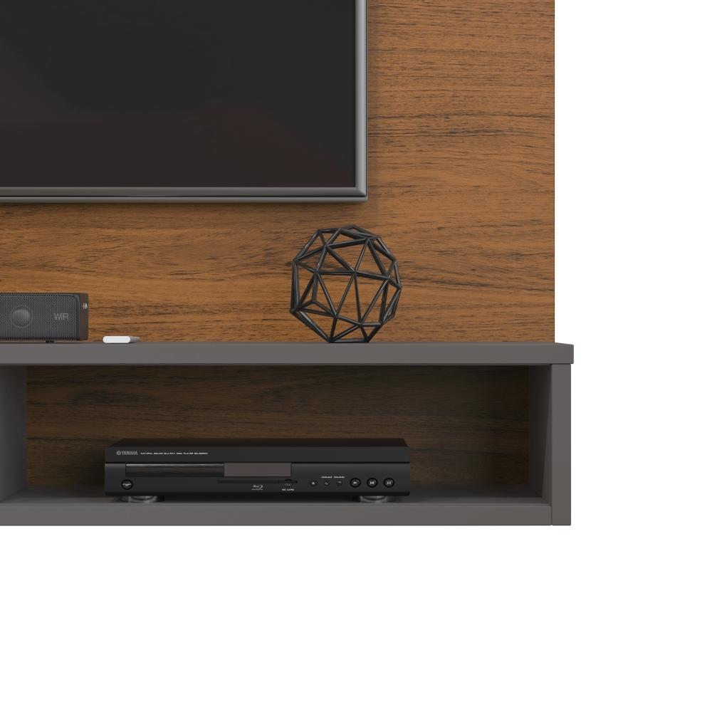 Painel para TV Frisado Bae Freijó Cinza