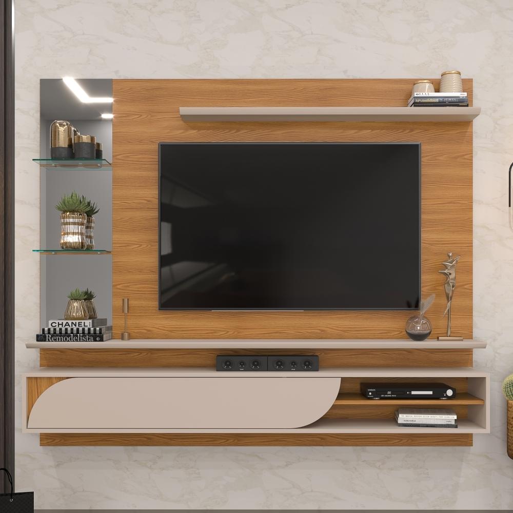 Painel para TV com Espelhos Luaner Carvalho Griz