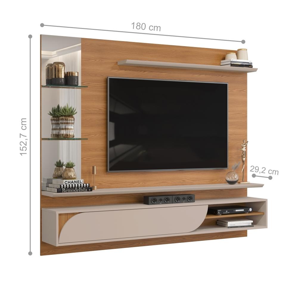 Painel para TV com Espelhos Luaner Carvalho Griz