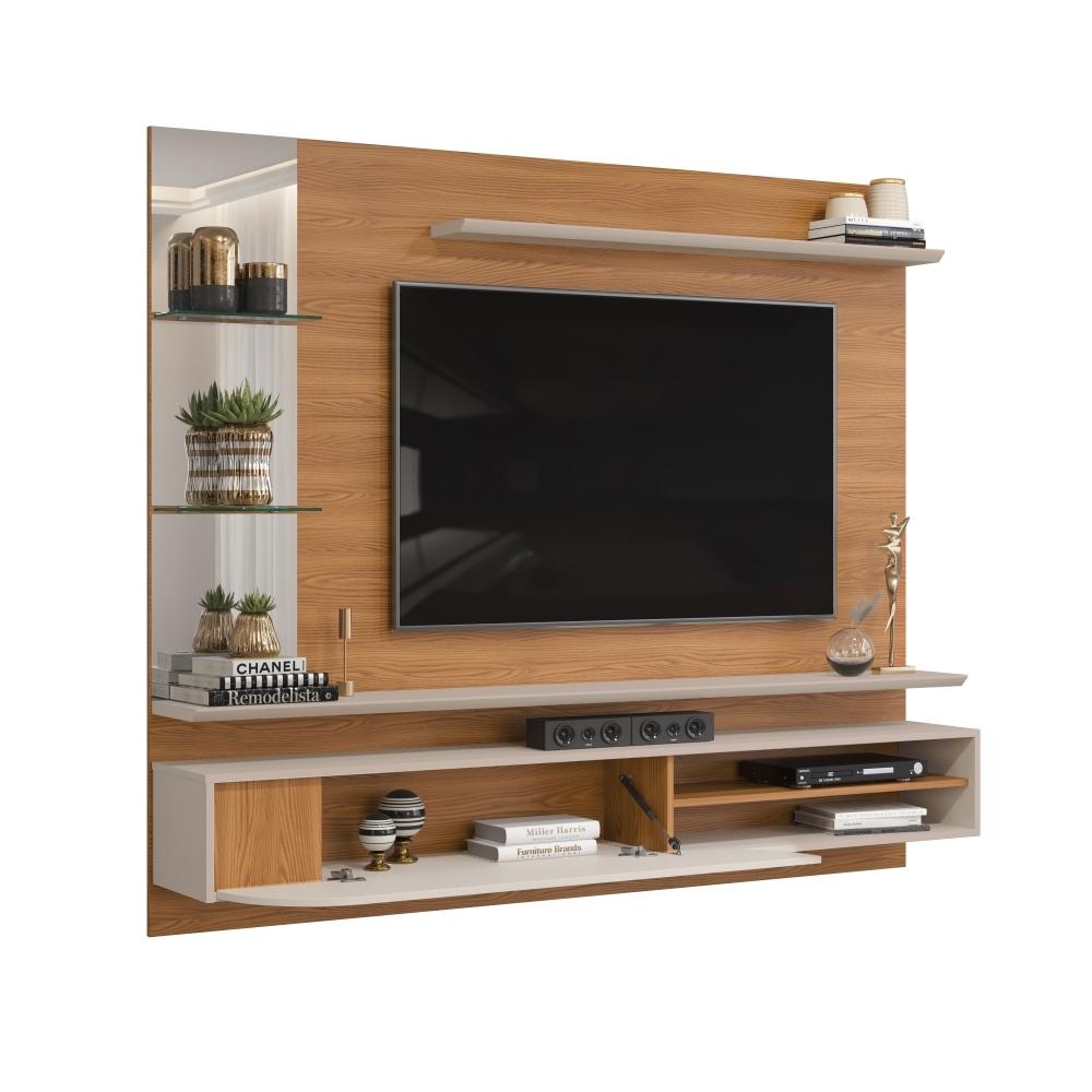 Painel para TV com Espelhos Luaner Carvalho Griz