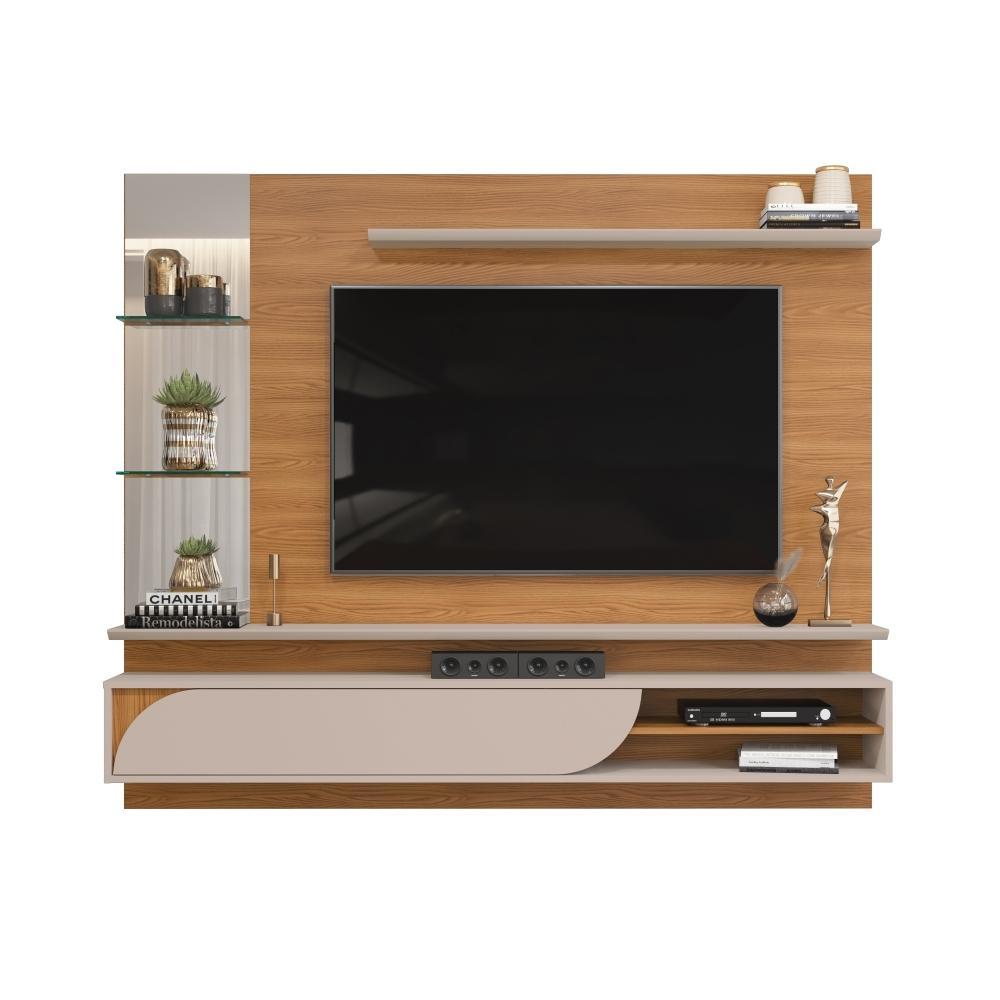 Painel para TV com Espelhos Luaner Carvalho Griz