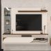 Painel para TV com Espelhos Luaner Off White Freijo