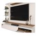 Painel para TV com Espelhos Luaner Off White Freijo