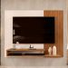 Painel para TV com Frisos Kenay Freijo Off White