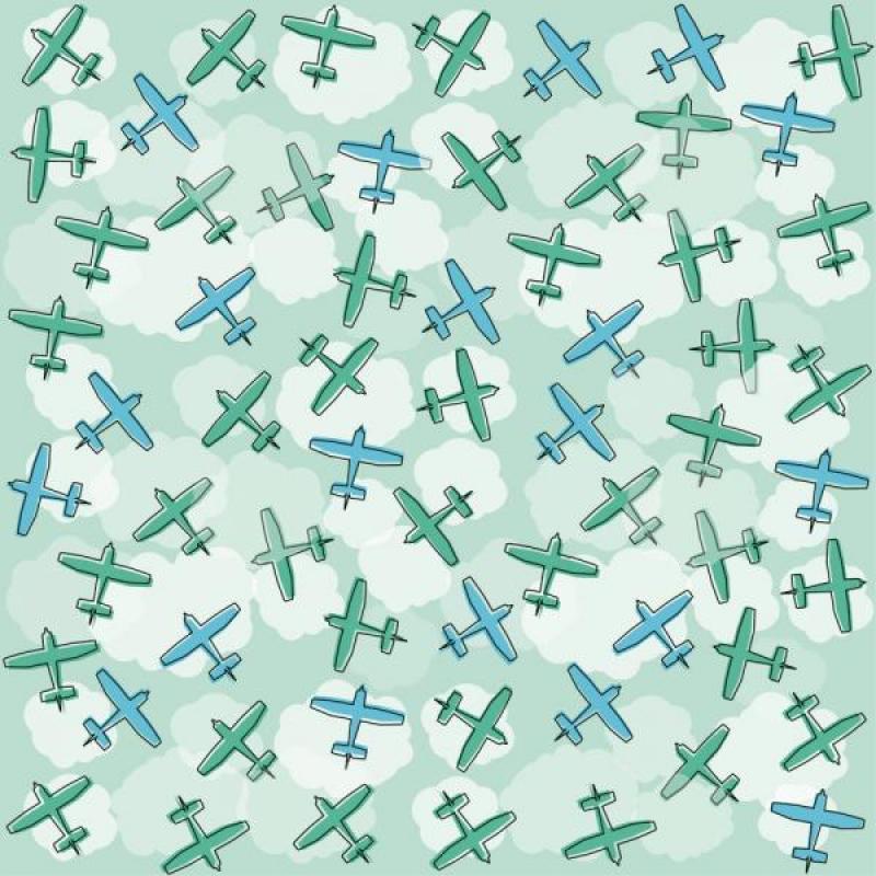 Papel de Parede Infantil Aviões
