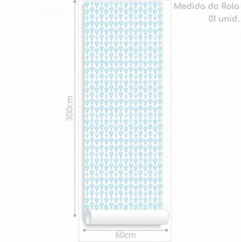 Papel de Parede Infantil Balão Azul