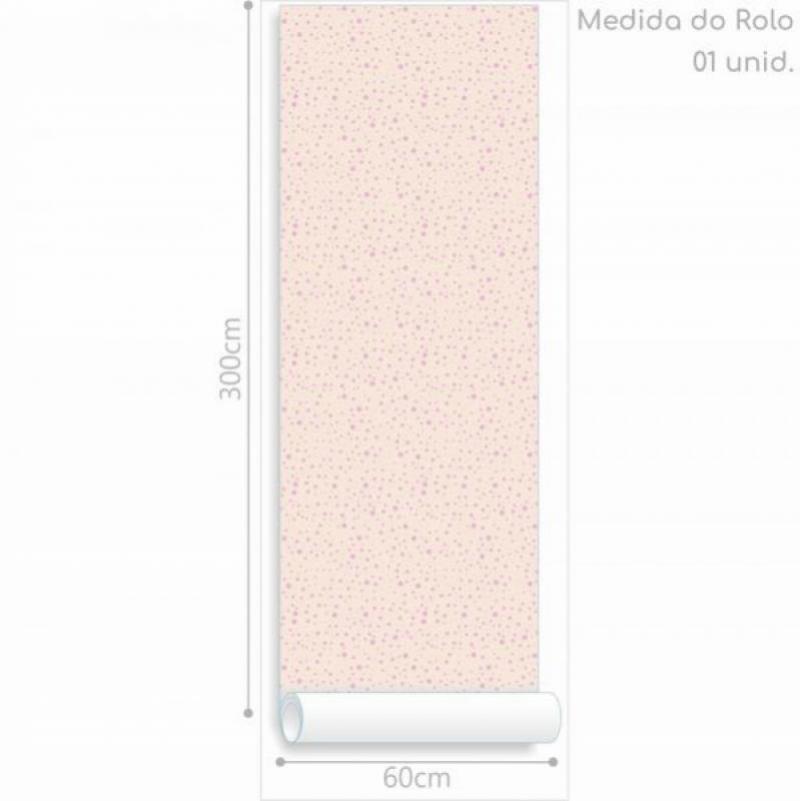 Papel de Parede Infantil Bolinhas Lilás