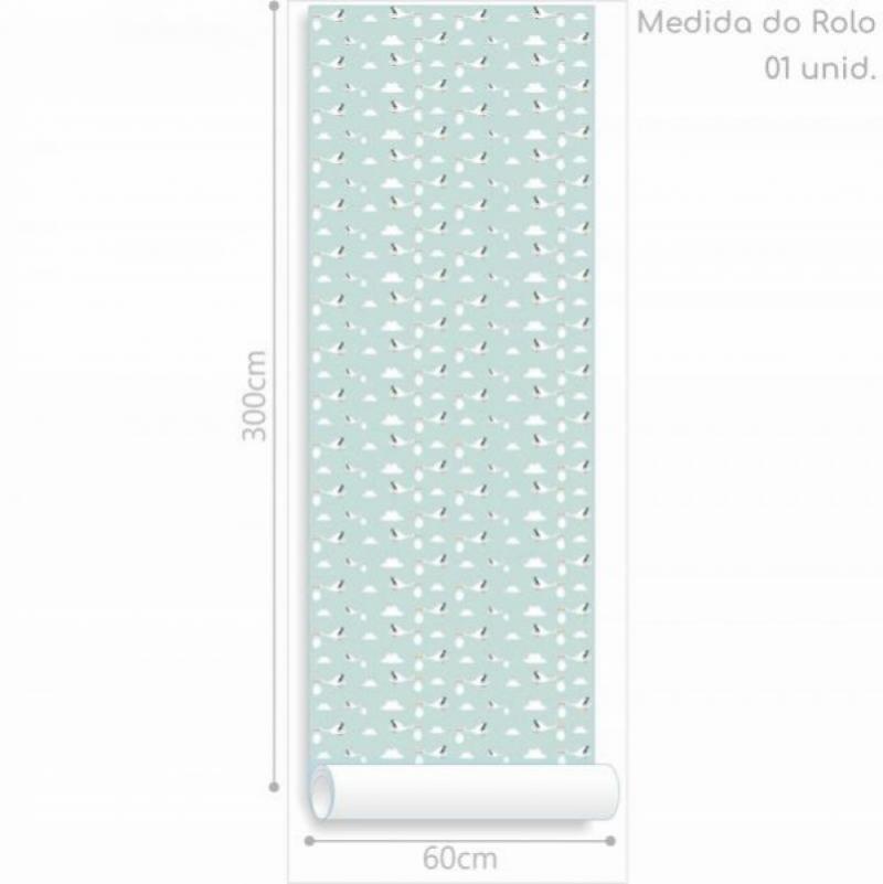Papel de Parede Infantil Cegonha Bebê