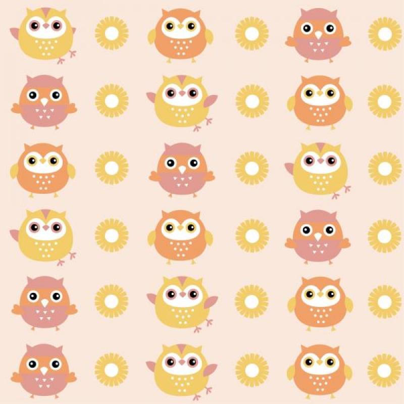 Papel de Parede Infantil Corujinhas