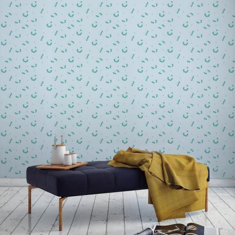 Papel de Parede Infantil Flor Azul