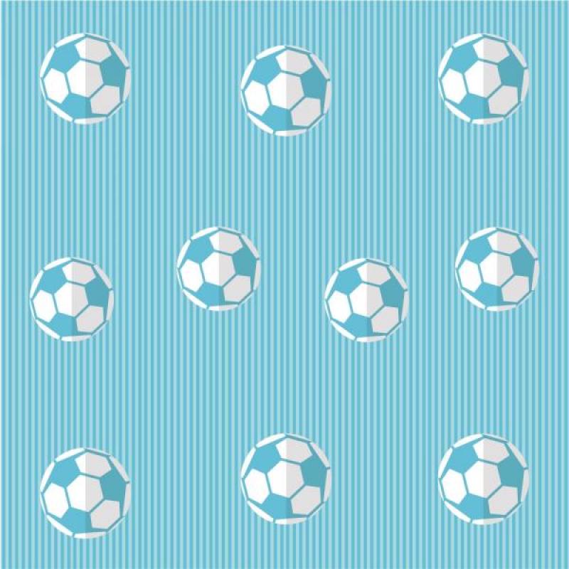 Papel de Parede Infantil Futebol Azul