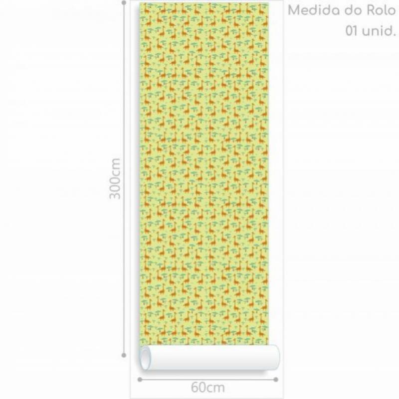 Papel de Parede Infantil Girafa Safari