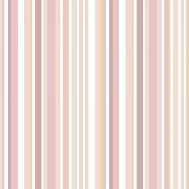 Papel de Parede Infantil Listrados Rosa Pastel