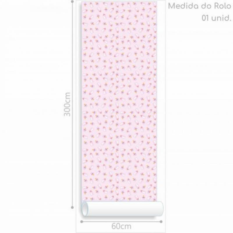 Papel de Parede Infantil Mamadeira