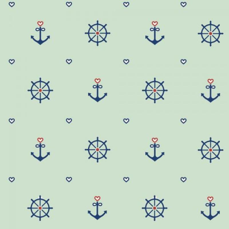 Papel de Parede Infantil Marinheiro Verde