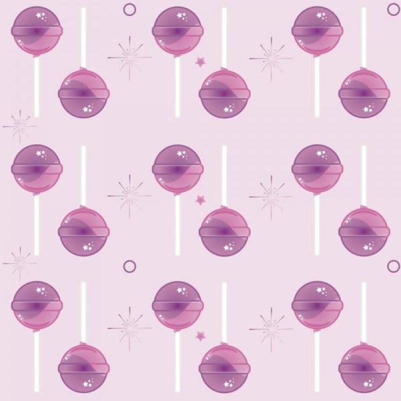 Papel de Parede Infantil Pirulito Rosa