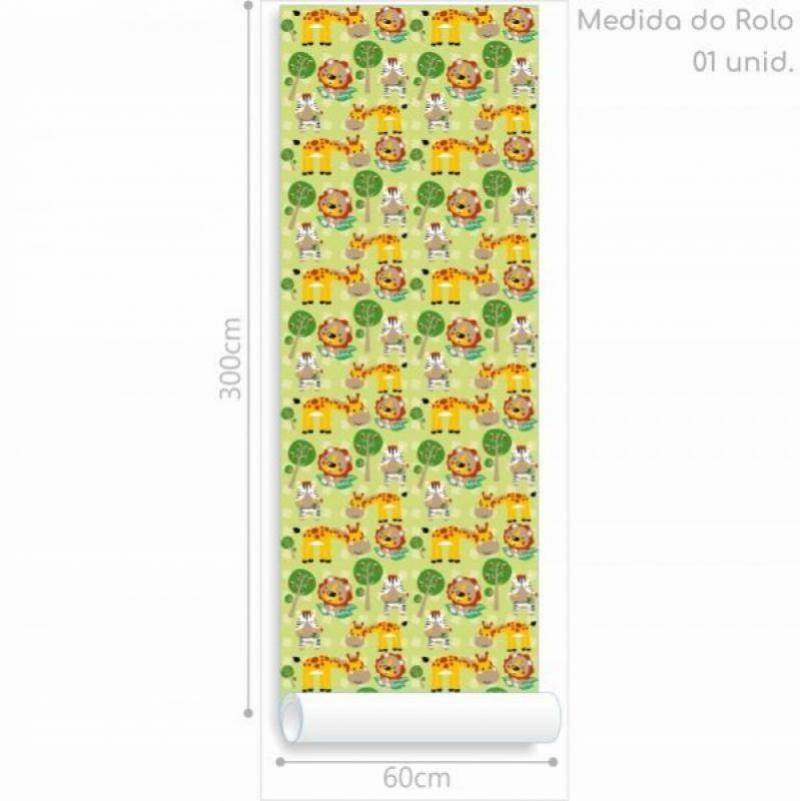 Papel de Parede Infantil Safari