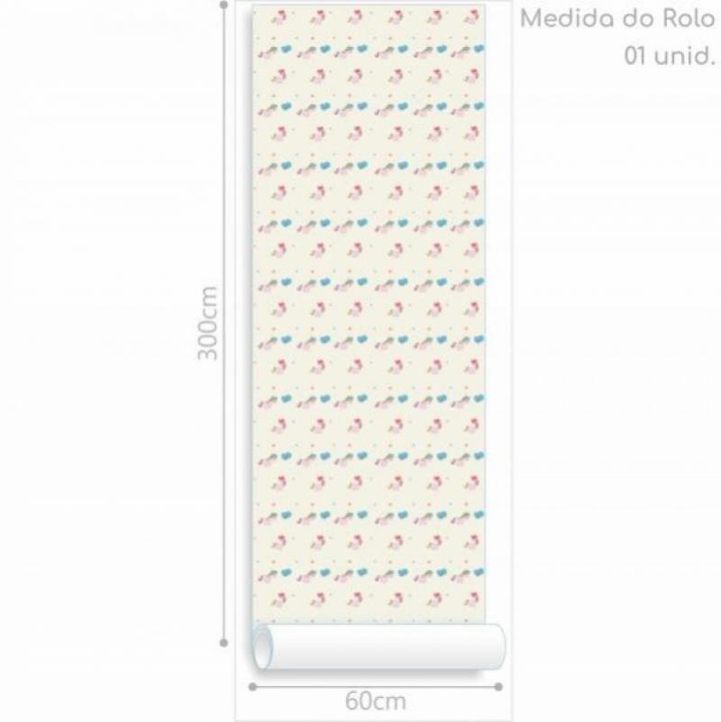 Papel de Parede Infantil Unicórnios Coloridos