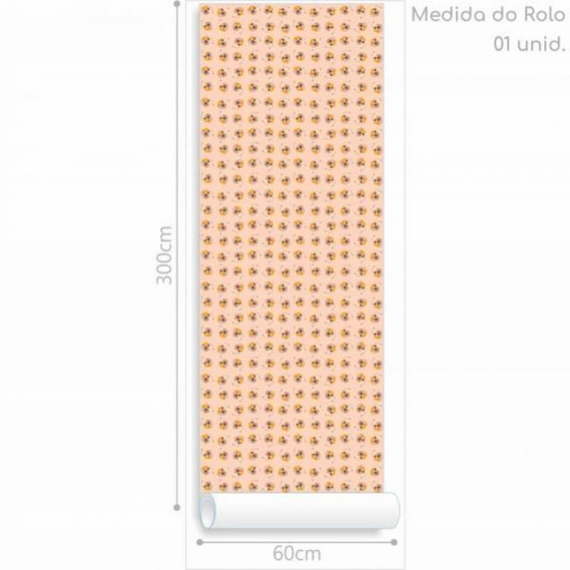 Papel de Parede Kids Abelhas e Pote de Mel