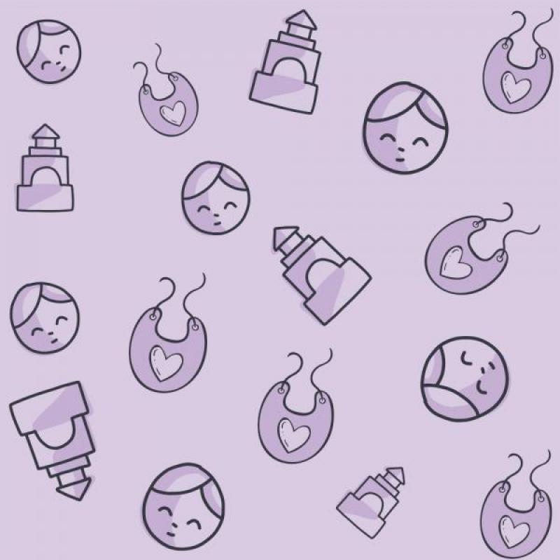 Papel de Parede Kids Baby Rosa