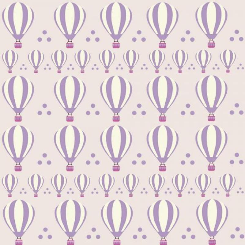 Papel de Parede Kids Balões Rosa