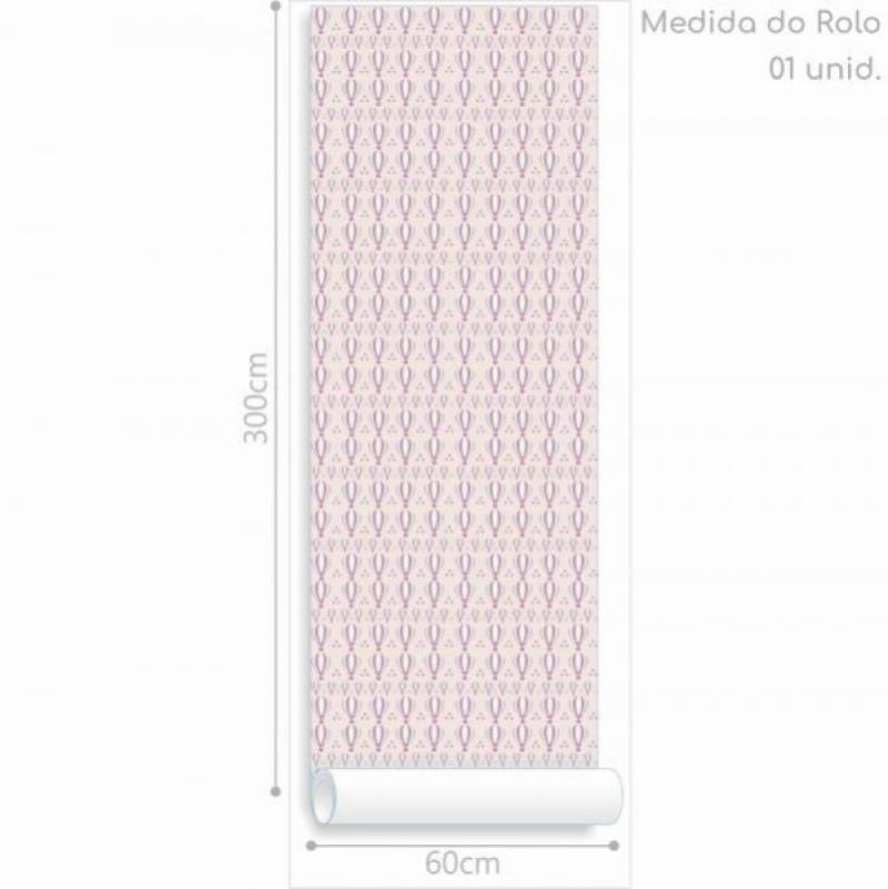Papel de Parede Kids Balões Rosa