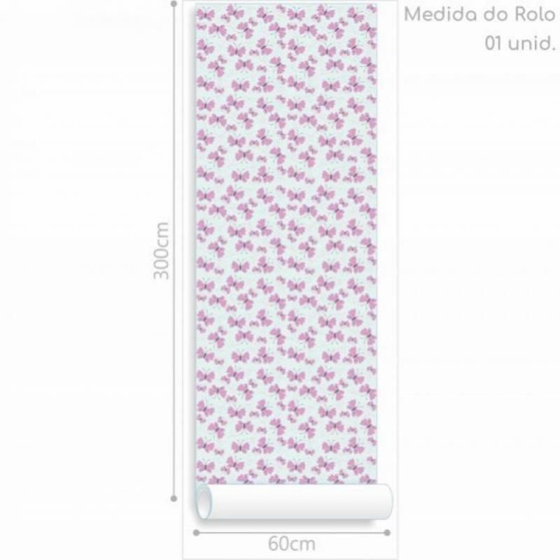 Papel de Parede Kids Borboletas Lilás