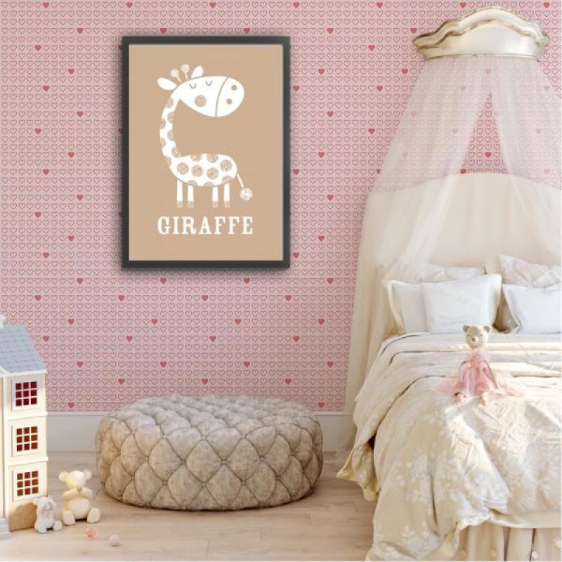 Papel de Parede Kids Corações Rosa