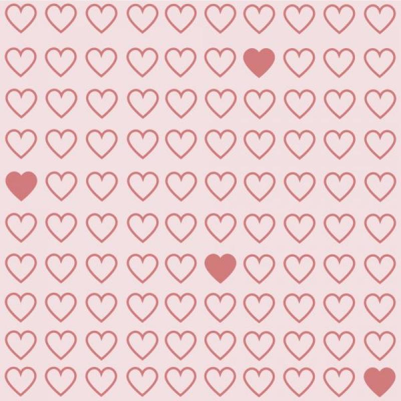 Papel de Parede Kids Corações Rosa