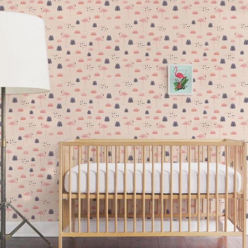 Papel de Parede Kids Flamingo