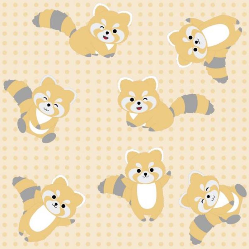 Papel de Parede Kids Guaxinim
