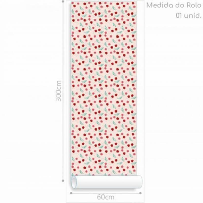 Papel de Parede Kids Joaninha e Flores