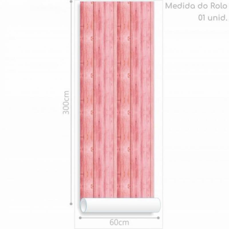 Papel de Parede Kids Madeira Rosa