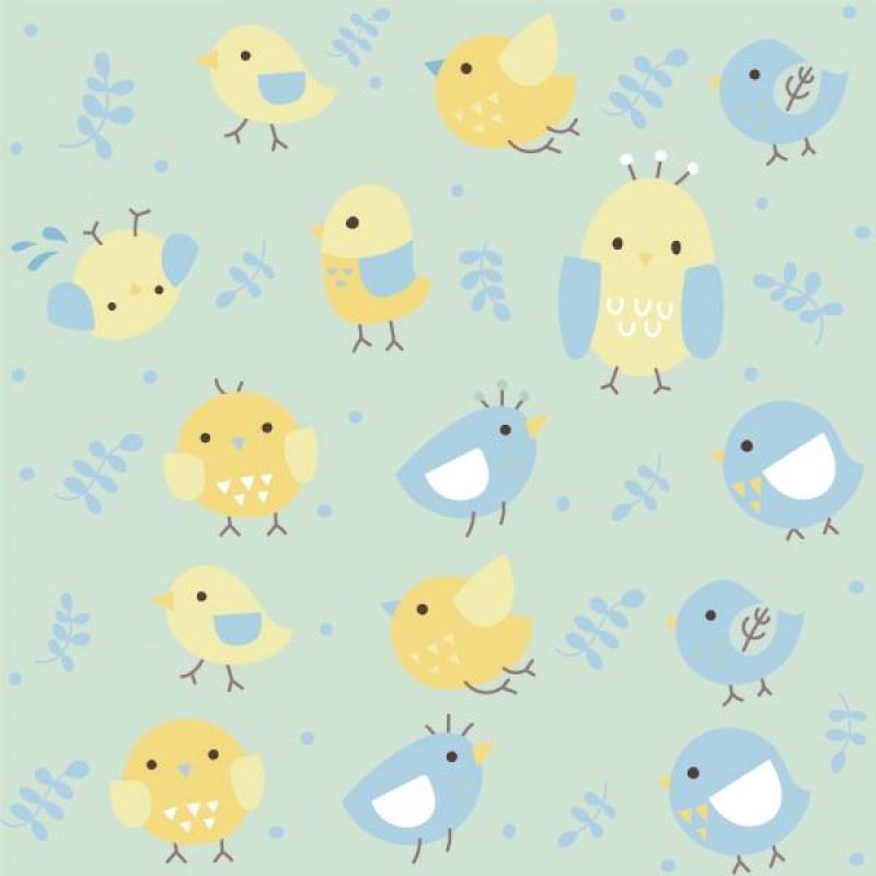 Papel de Parede Kids Passarinhos