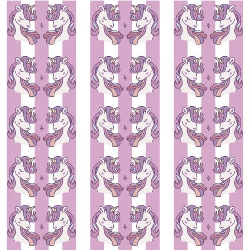 Papel de Parede Kids Unicórnio Lilás